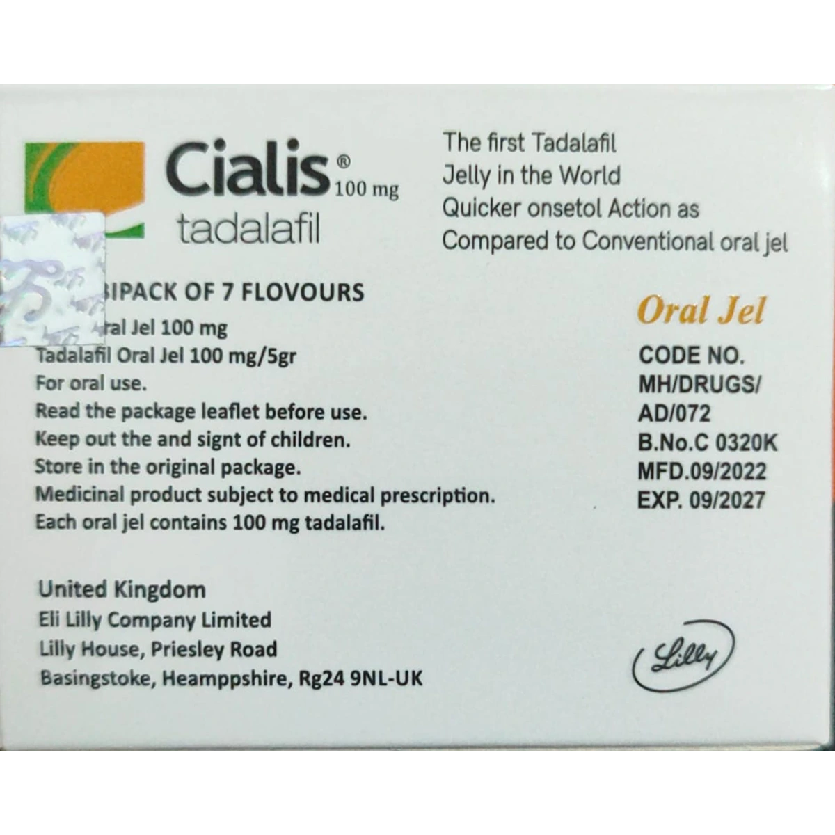 Cialis Gel – Cialis Oral Jelly 100mg - Image 2